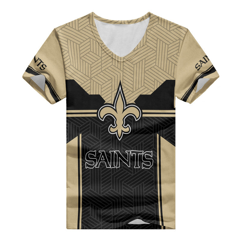 New Orleans Saints Summer V-neck Women T-shirt BG324