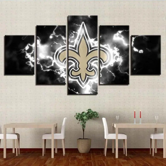 New Orleans Saints 5 Piece Canvas Wall Art With Frame HA41