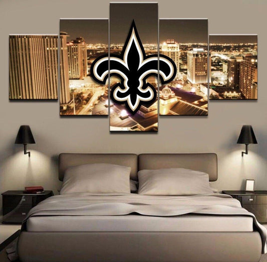New Orleans Saints 5 Piece Canvas Wall Art With Frame HA23