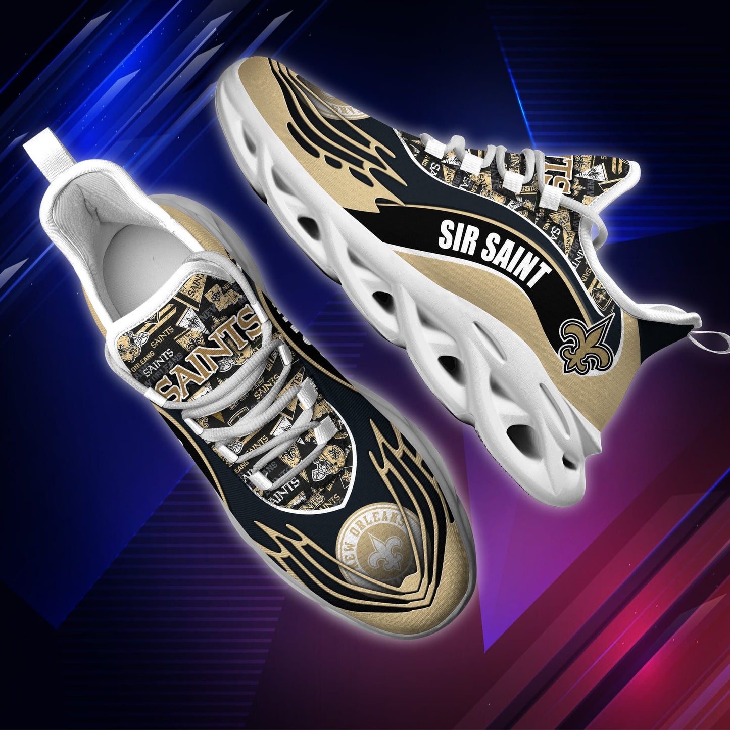 New Orleans Saints Yezy Running Sneakers BB199