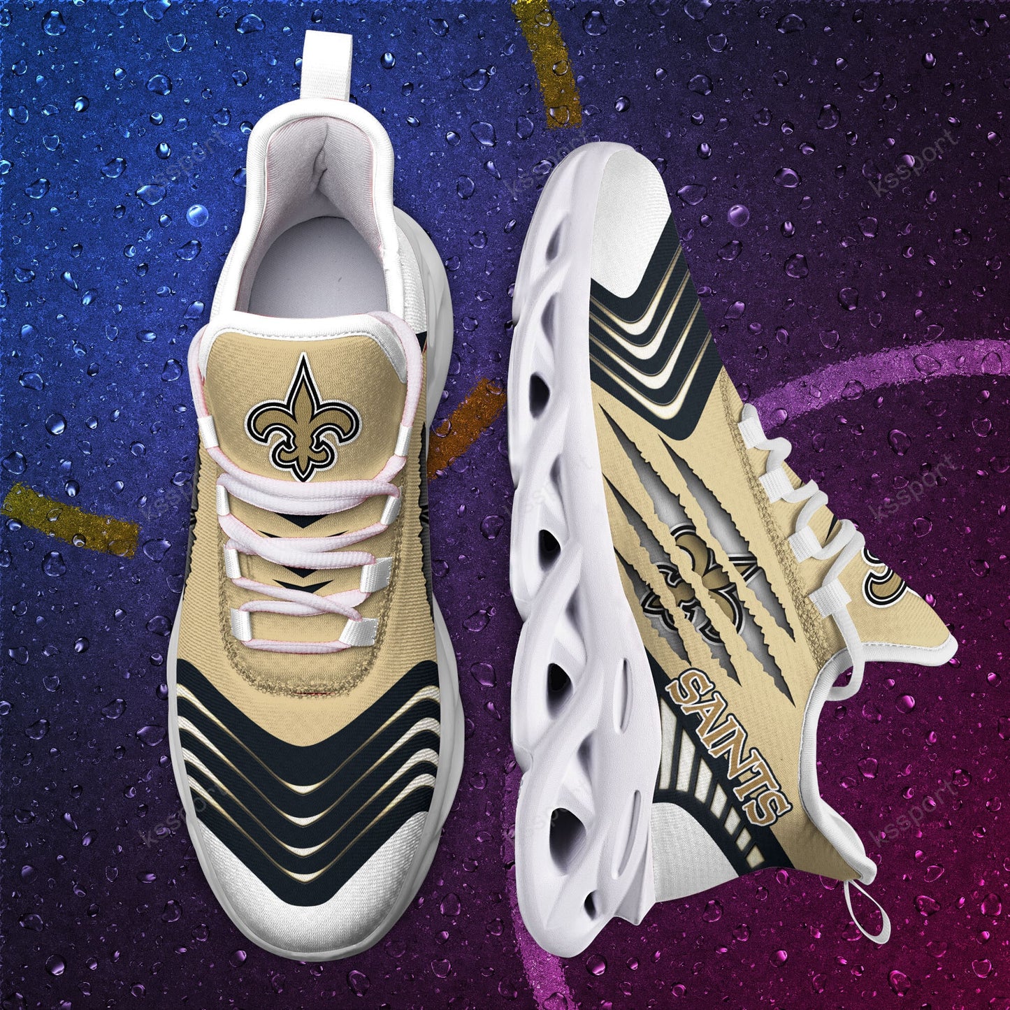 New Orleans Saints Yezy Running Sneakers BB419