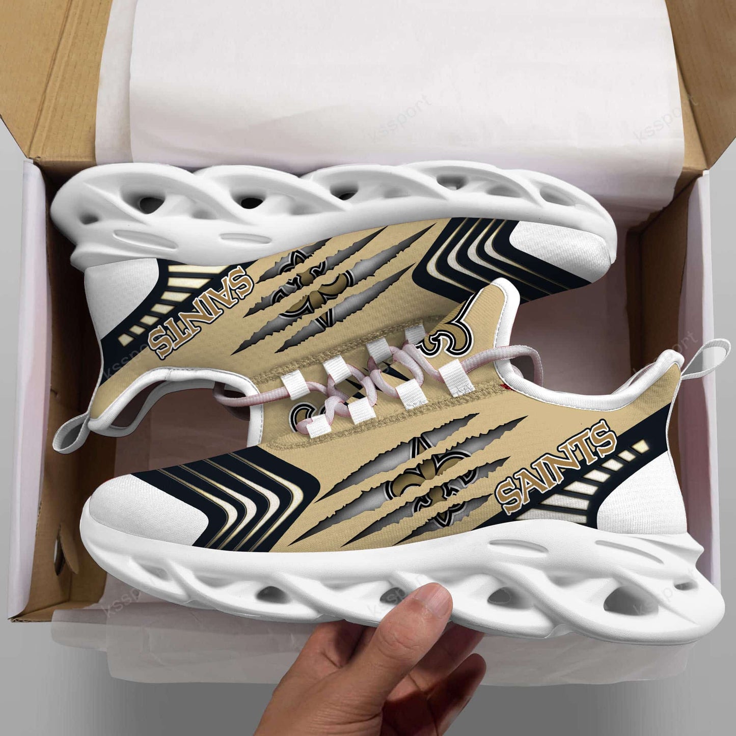 New Orleans Saints Yezy Running Sneakers BB419