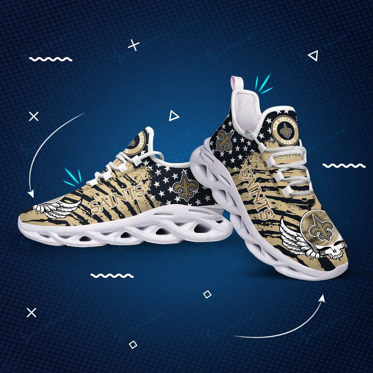 New Orleans Saints Yezy Running Sneakers BB759