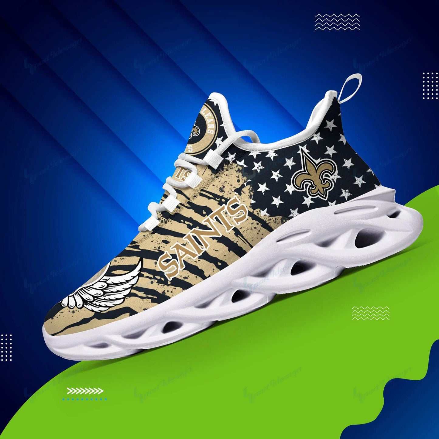 New Orleans Saints Yezy Running Sneakers BB759