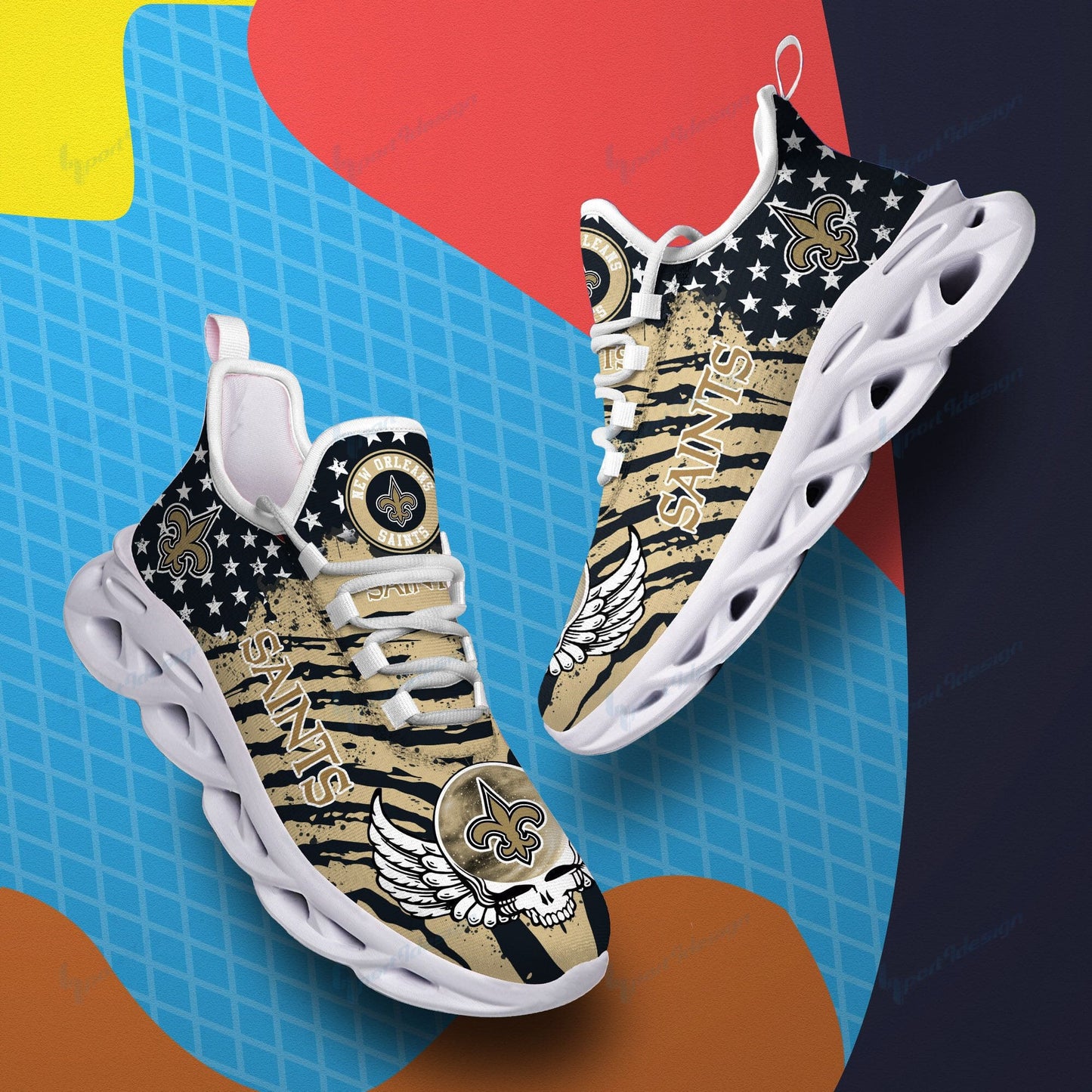 New Orleans Saints Yezy Running Sneakers BB759