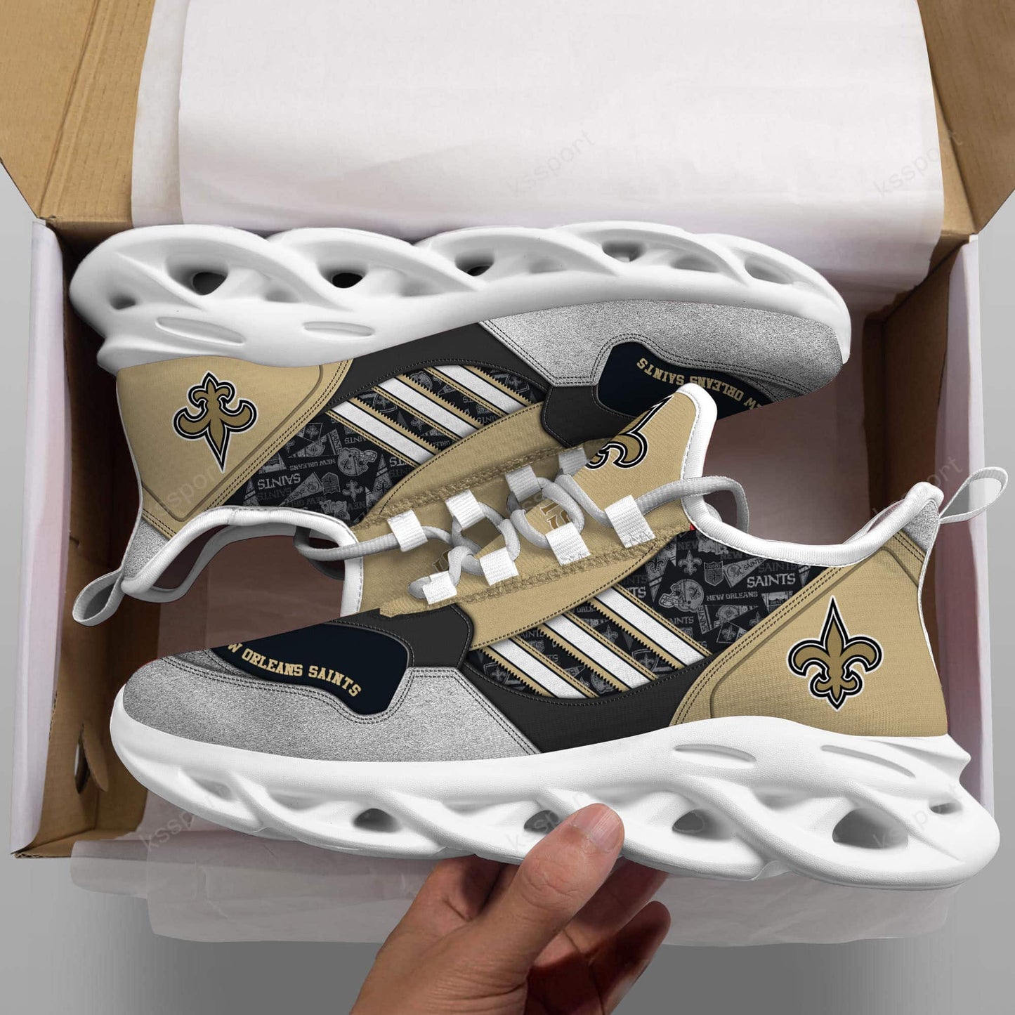 New Orleans Saints Yezy Running Sneakers BG754