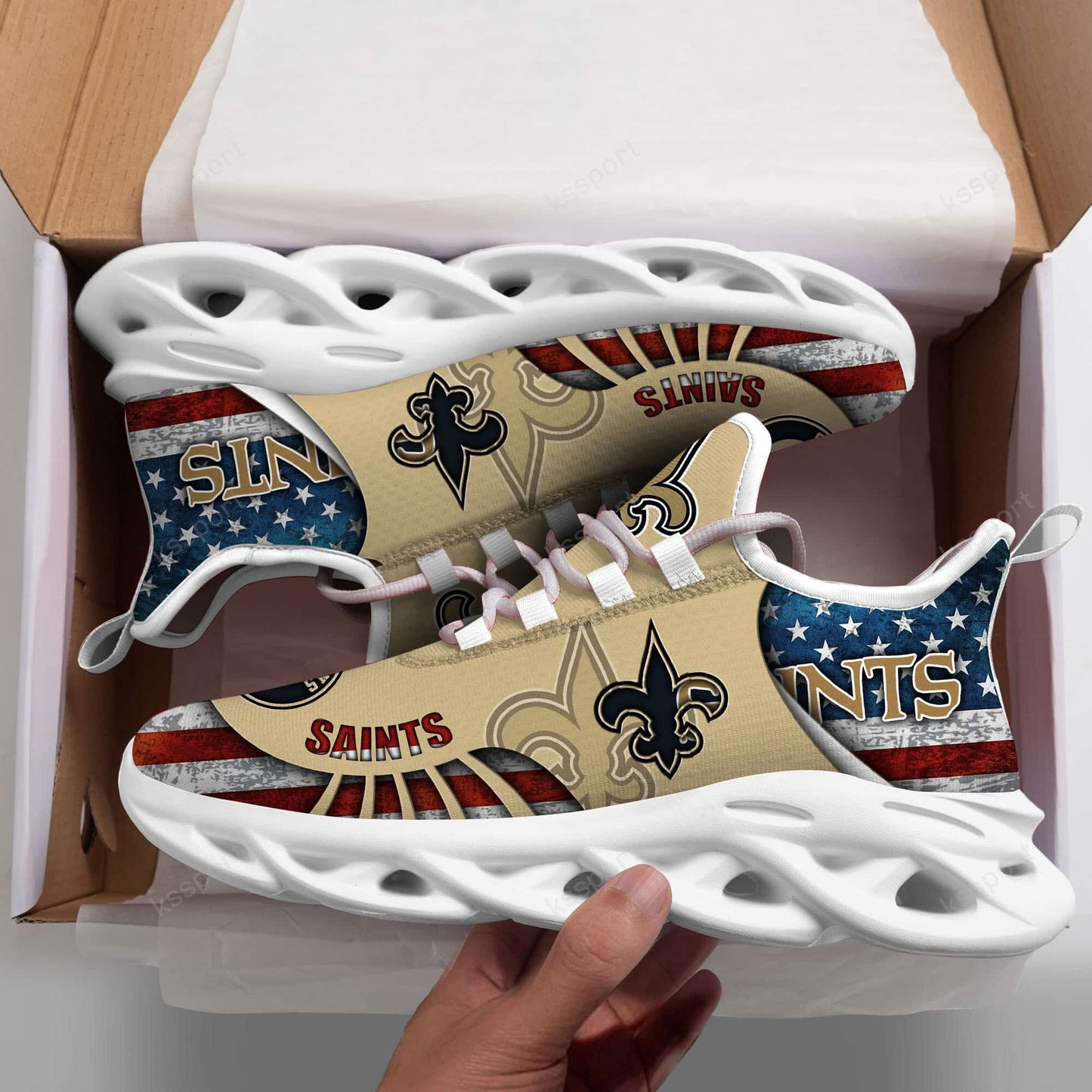 New Orleans Saints Yezy Running Sneakers BG825