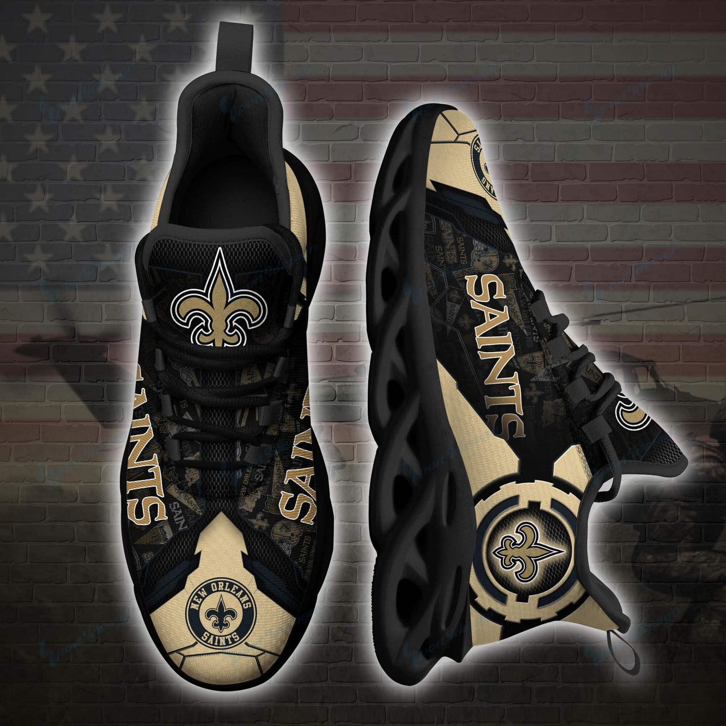 New Orleans Saints Yezy Running Sneakers SPD25