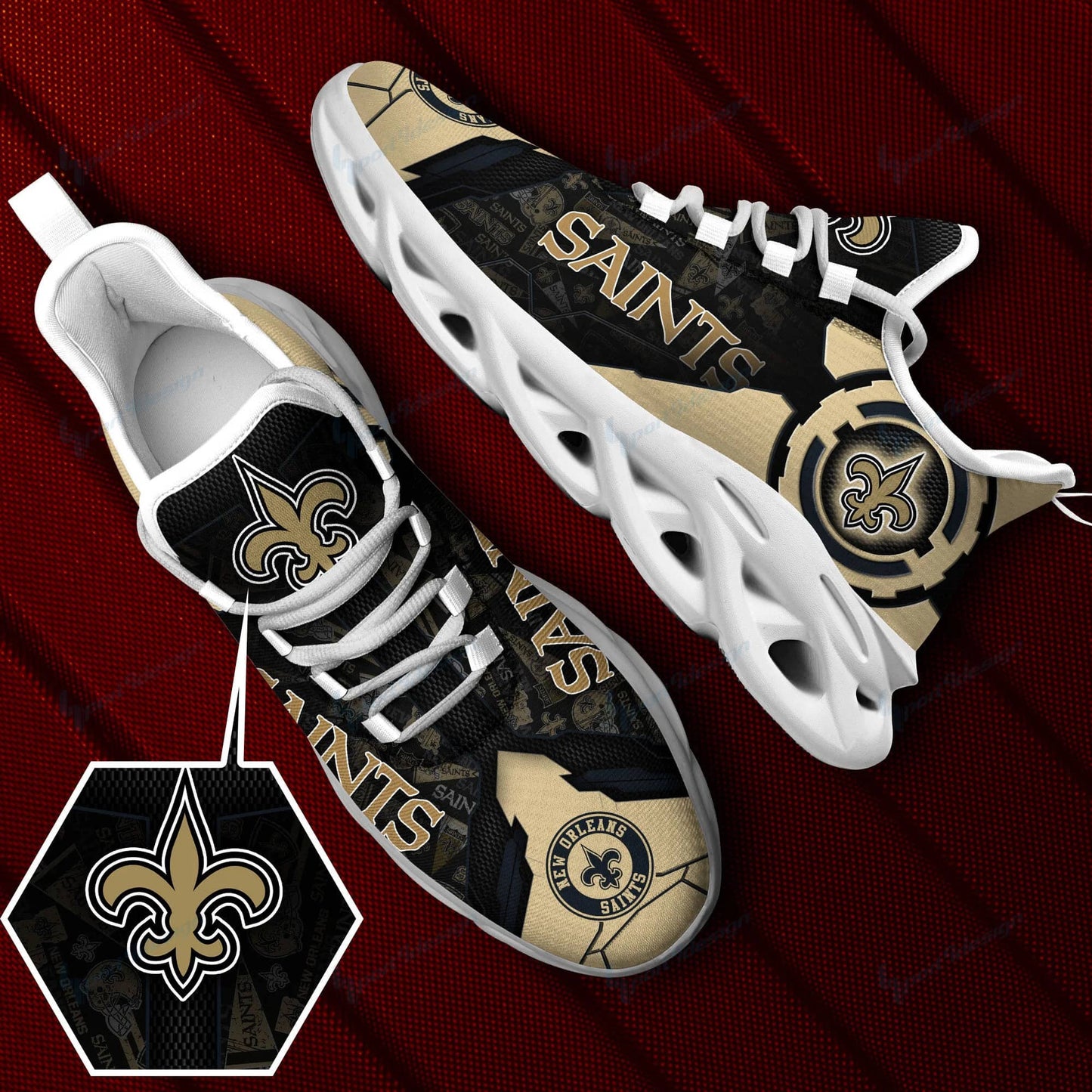 New Orleans Saints Yezy Running Sneakers SPD25