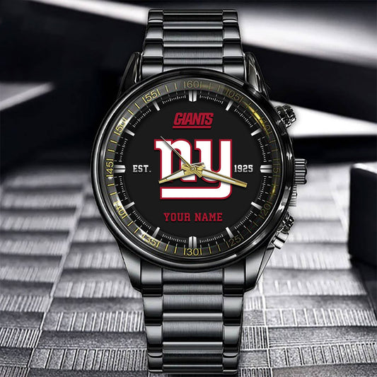New York Giants Black Fashion Watch Gifts For Sport Fans AZWATCH078
