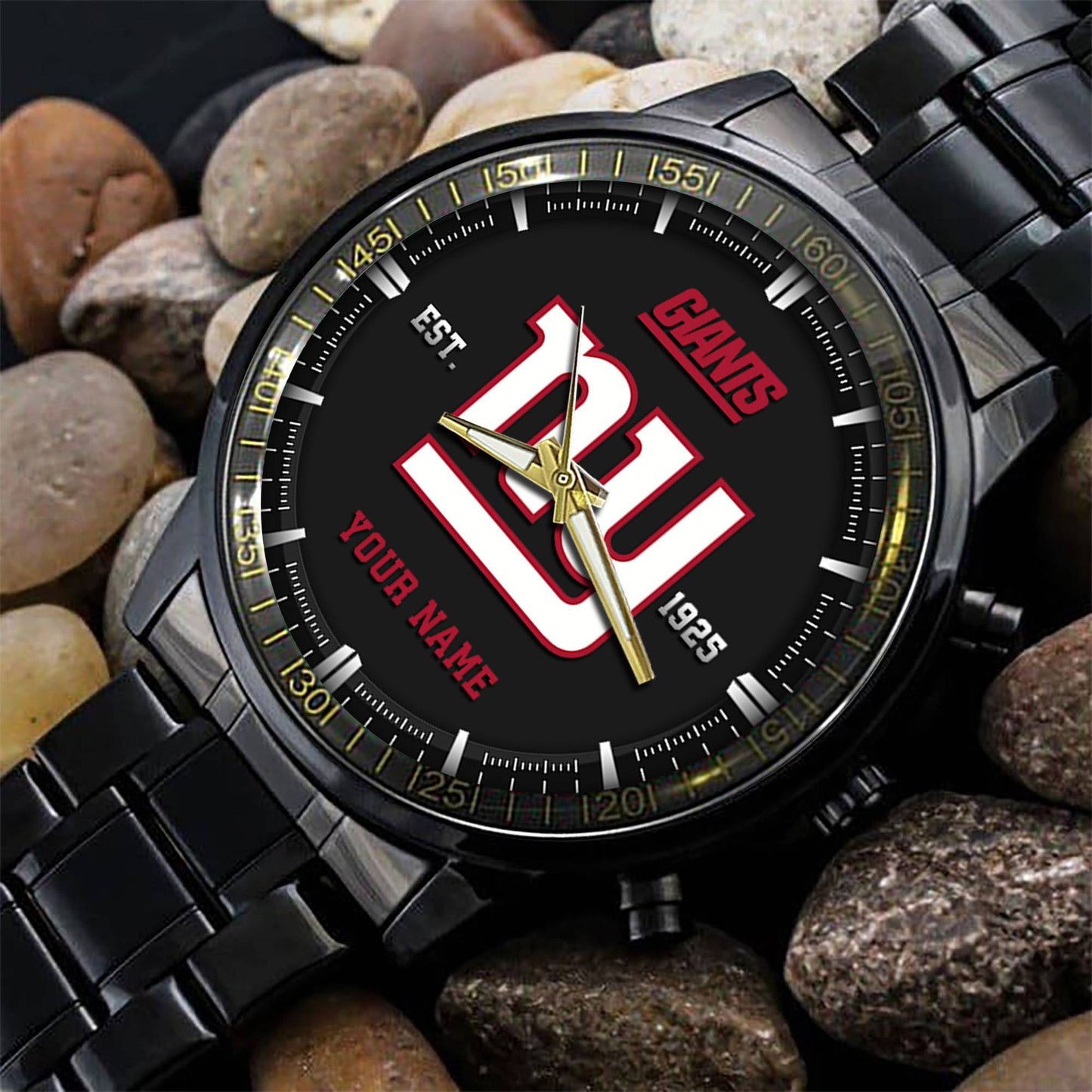 New York Giants Black Fashion Watch Gifts For Sport Fans AZWATCH078
