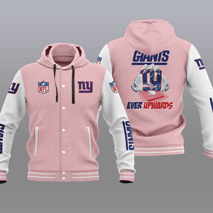 New York Giants Hooded Button Jacket with Hood 40