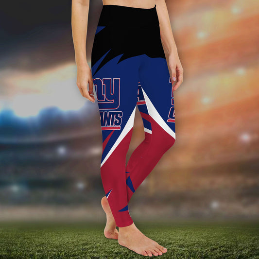 New York Giants Leggings And Criss Cross Tank Top BG94