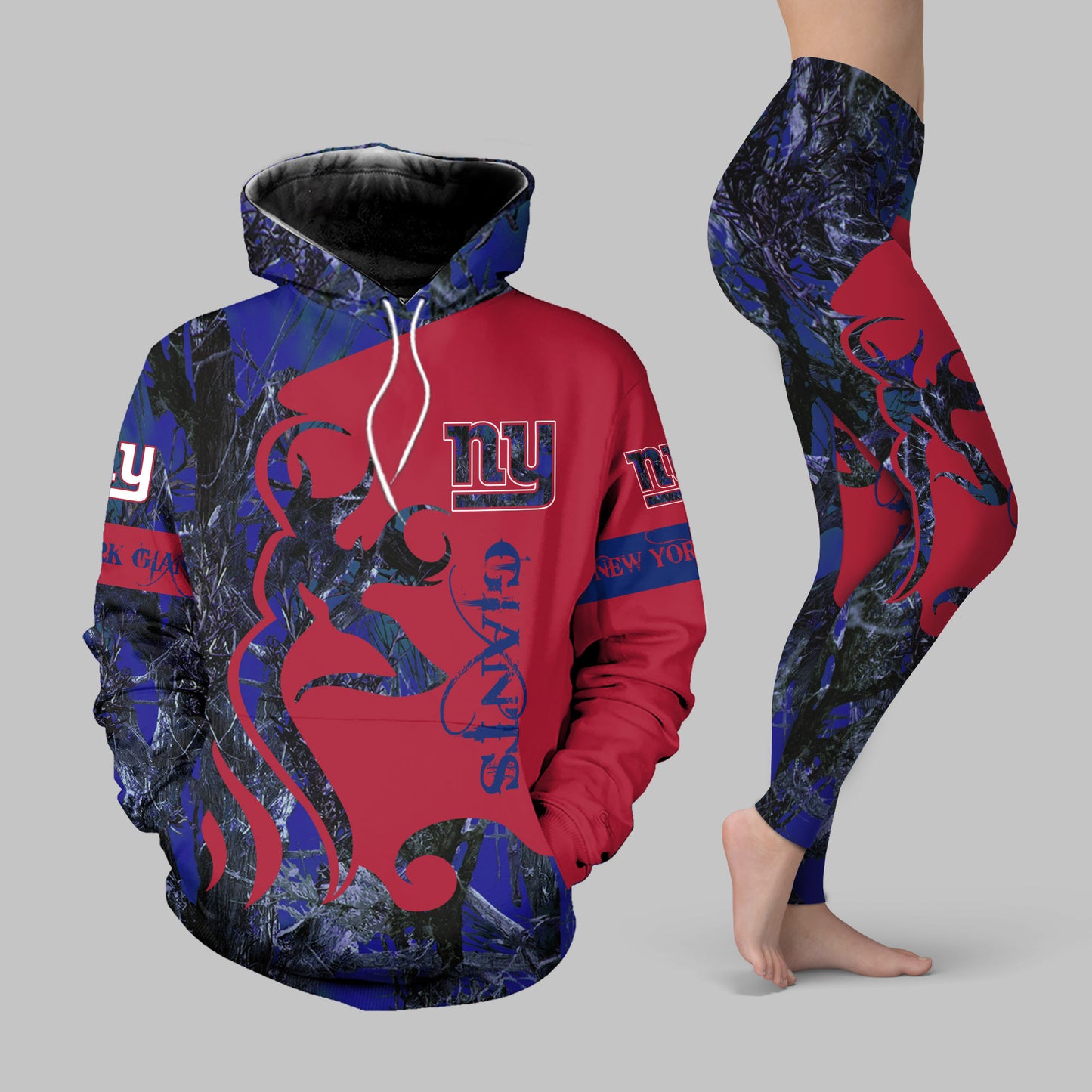 New York Giants Leggings And Hoodie BG52