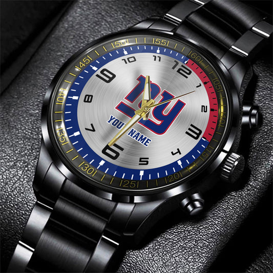 New York Giants Black Fashion Watch Gifts For Sport Fans AZWATCH024