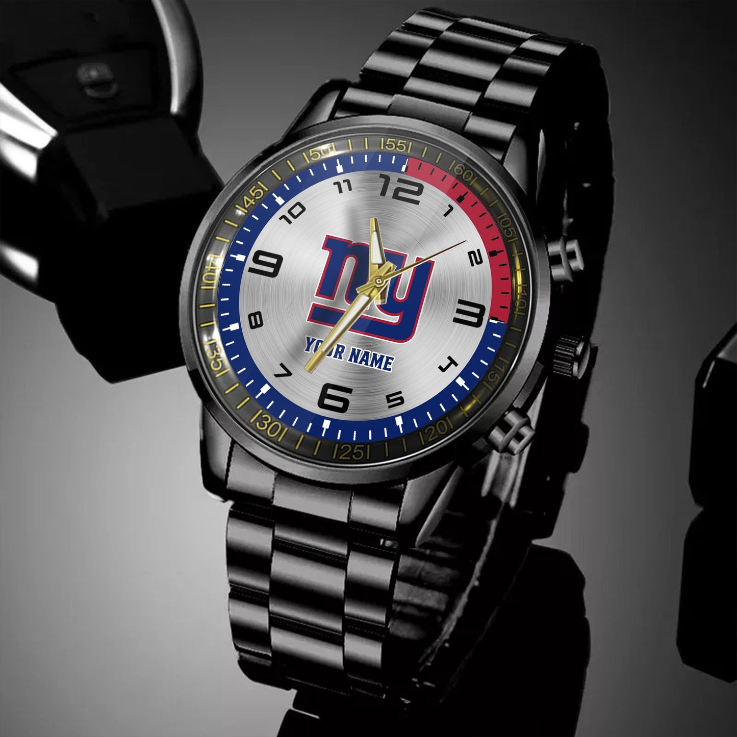 New York Giants Black Fashion Watch Gifts For Sport Fans AZWATCH024