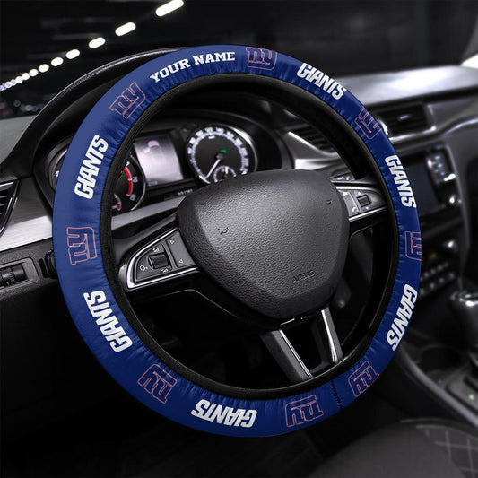 New York Giants Personalized 3D Steering Wheel Cover 87
