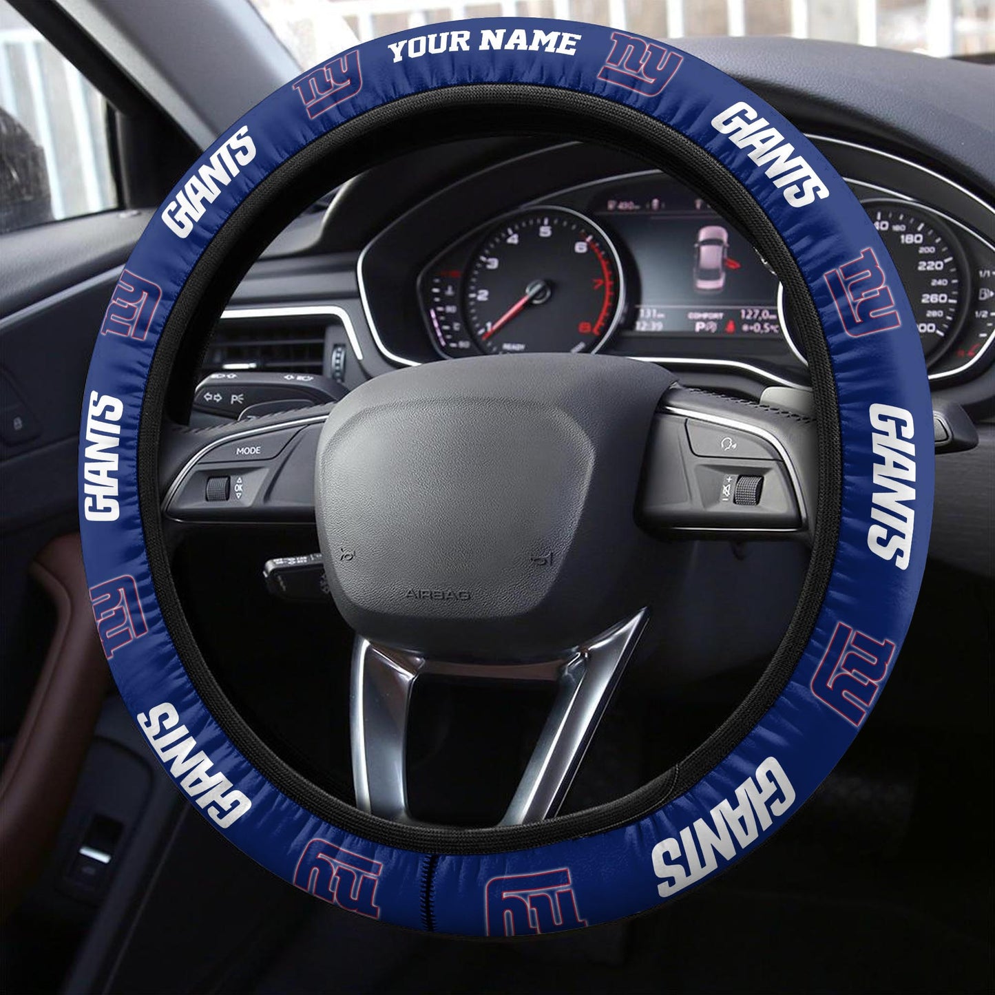 New York Giants Personalized 3D Steering Wheel Cover 87