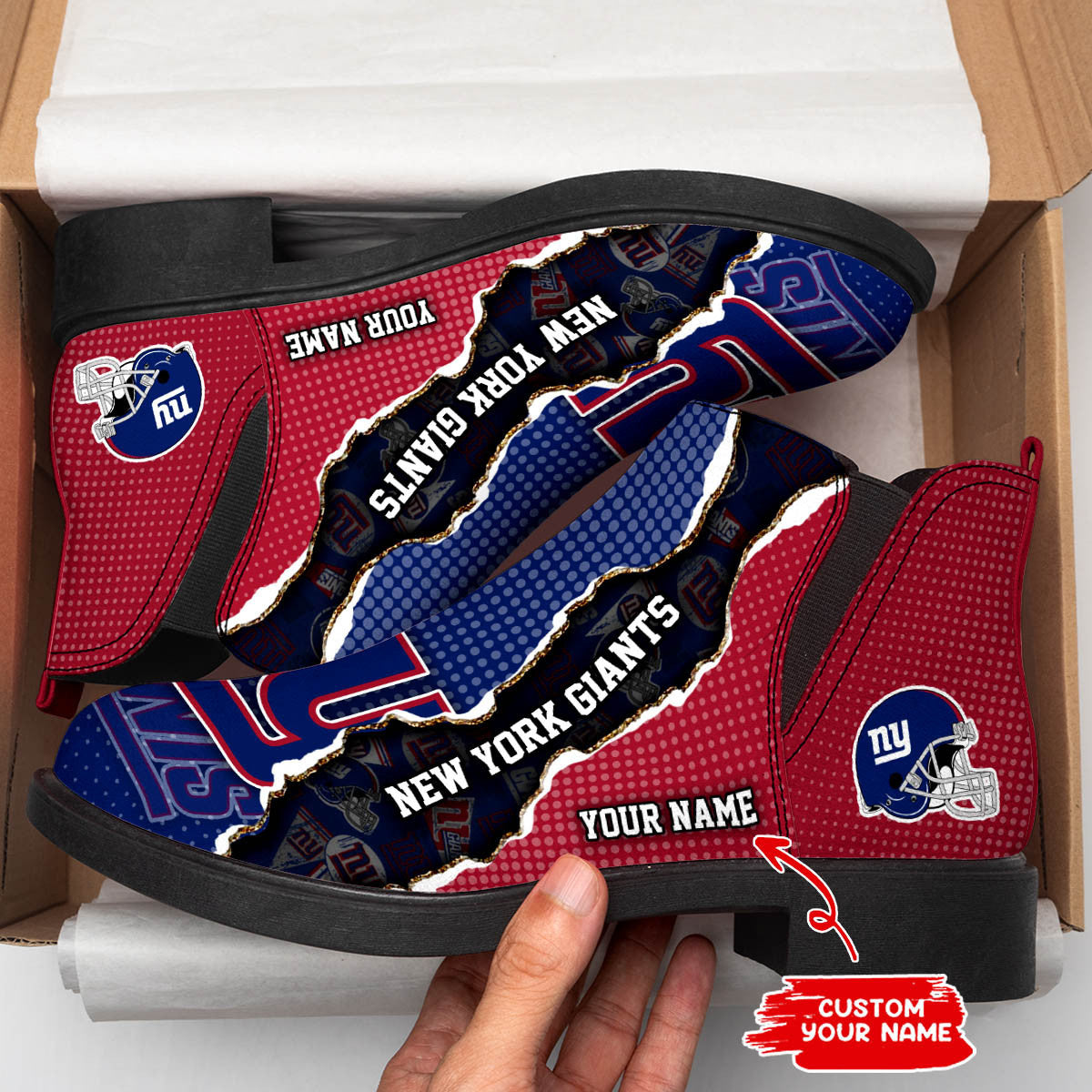 New York Giants Personalized Comfort & Fashion Short Boots BG24
