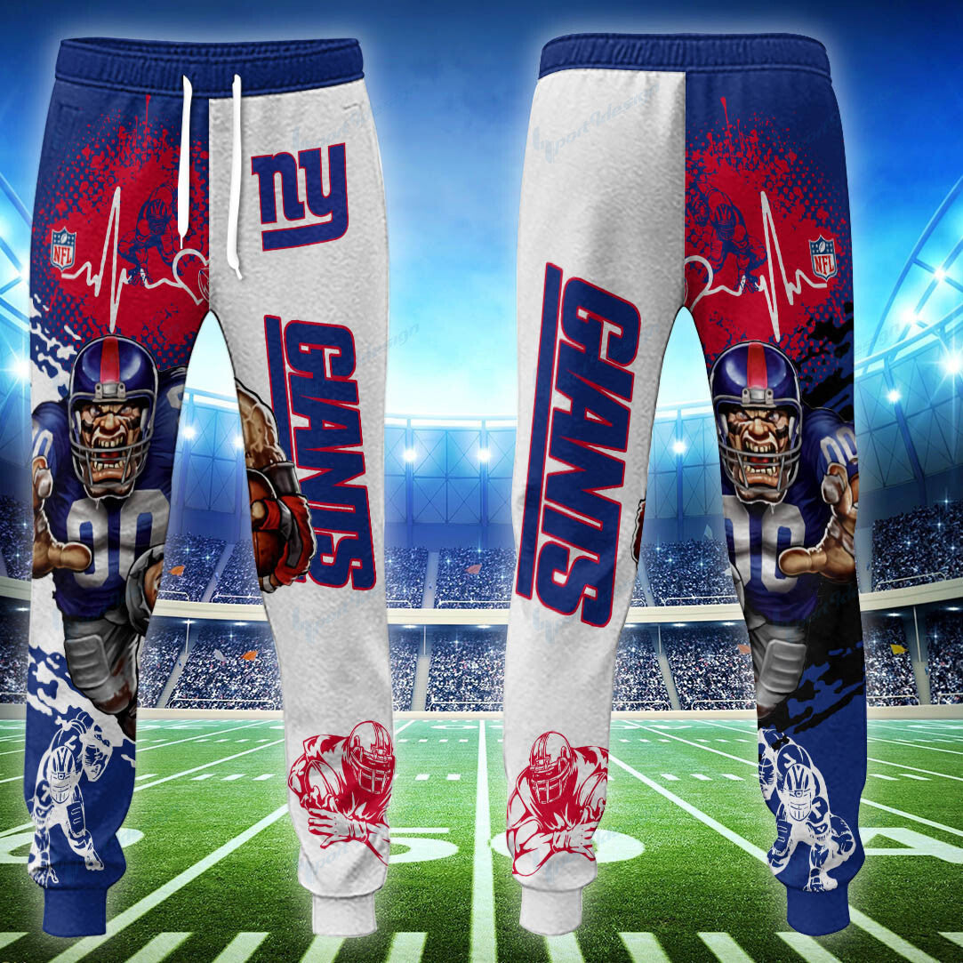 New York Giants Personalized Hoodie and Jogger Set Hoodie BG858