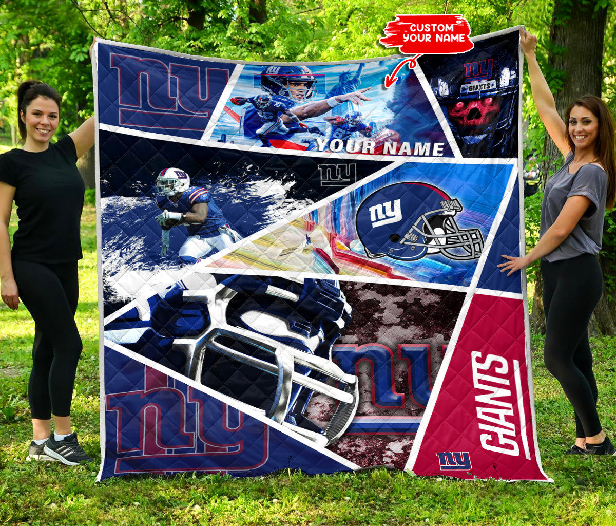 New York Giants Personalized Premium Quilt BG02