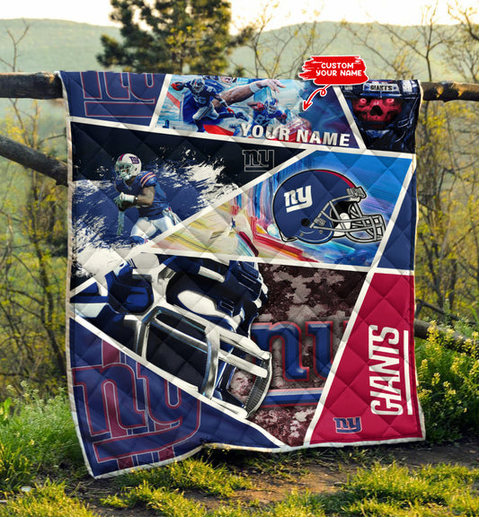New York Giants Personalized Premium Quilt BG02