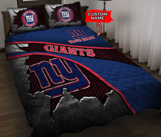 New York Giants Personalized Quilt Set BG138