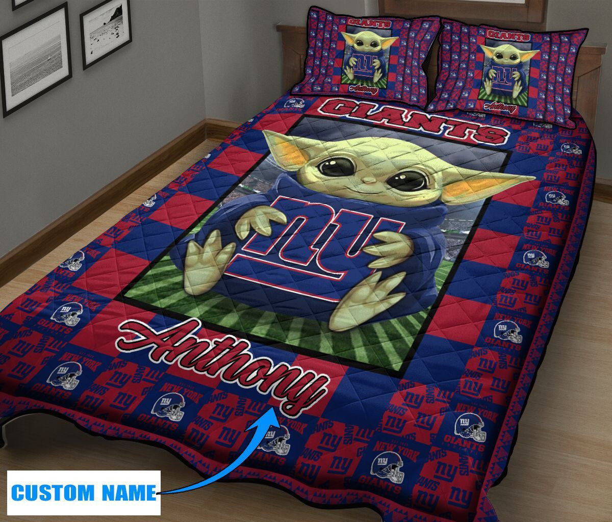 New York Giants Personalized Quilt Set BG51