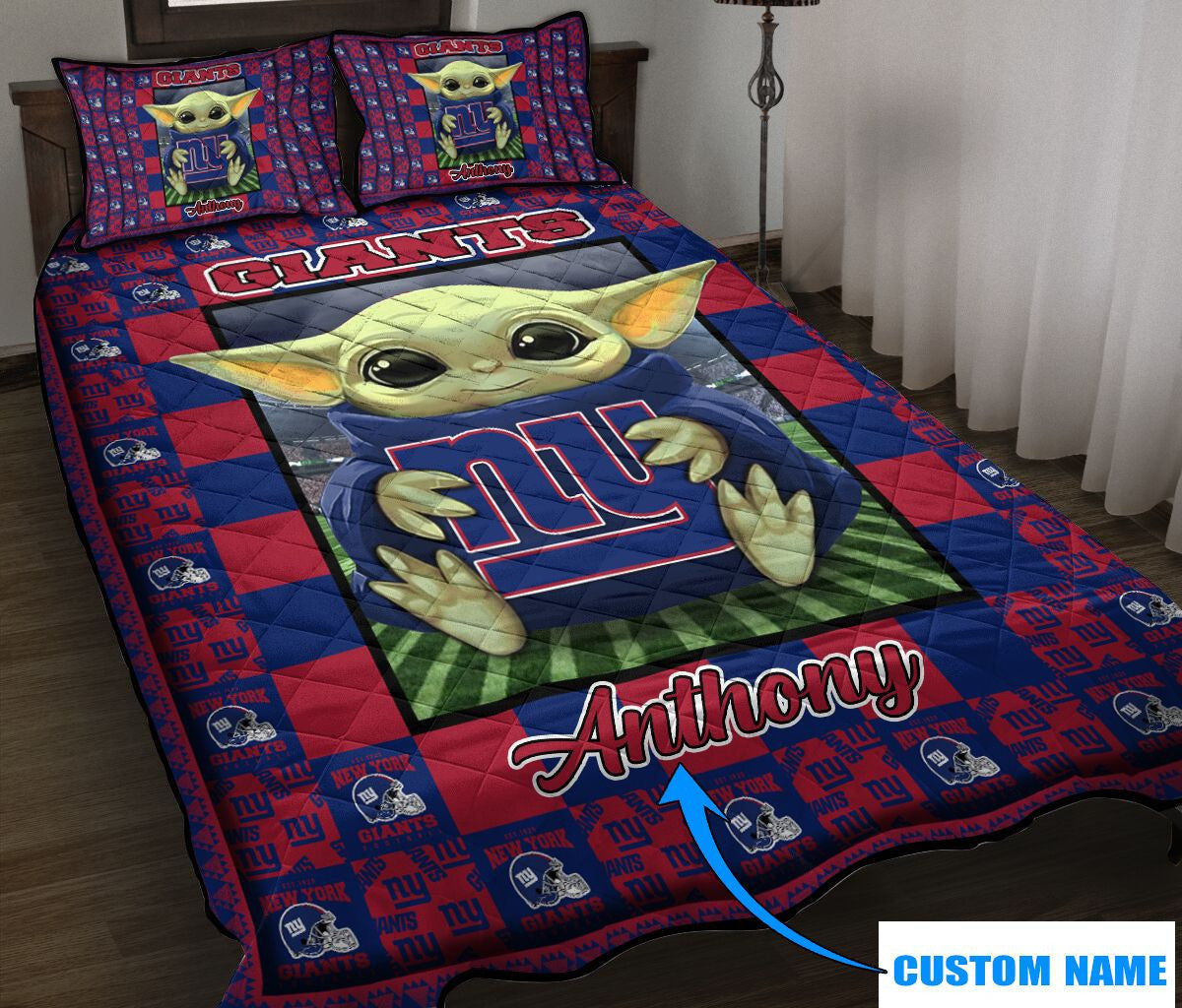 New York Giants Personalized Quilt Set BG51