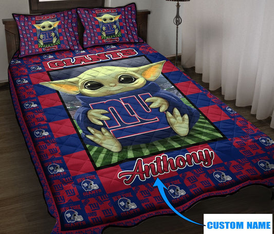 New York Giants Personalized Quilt Set BG51