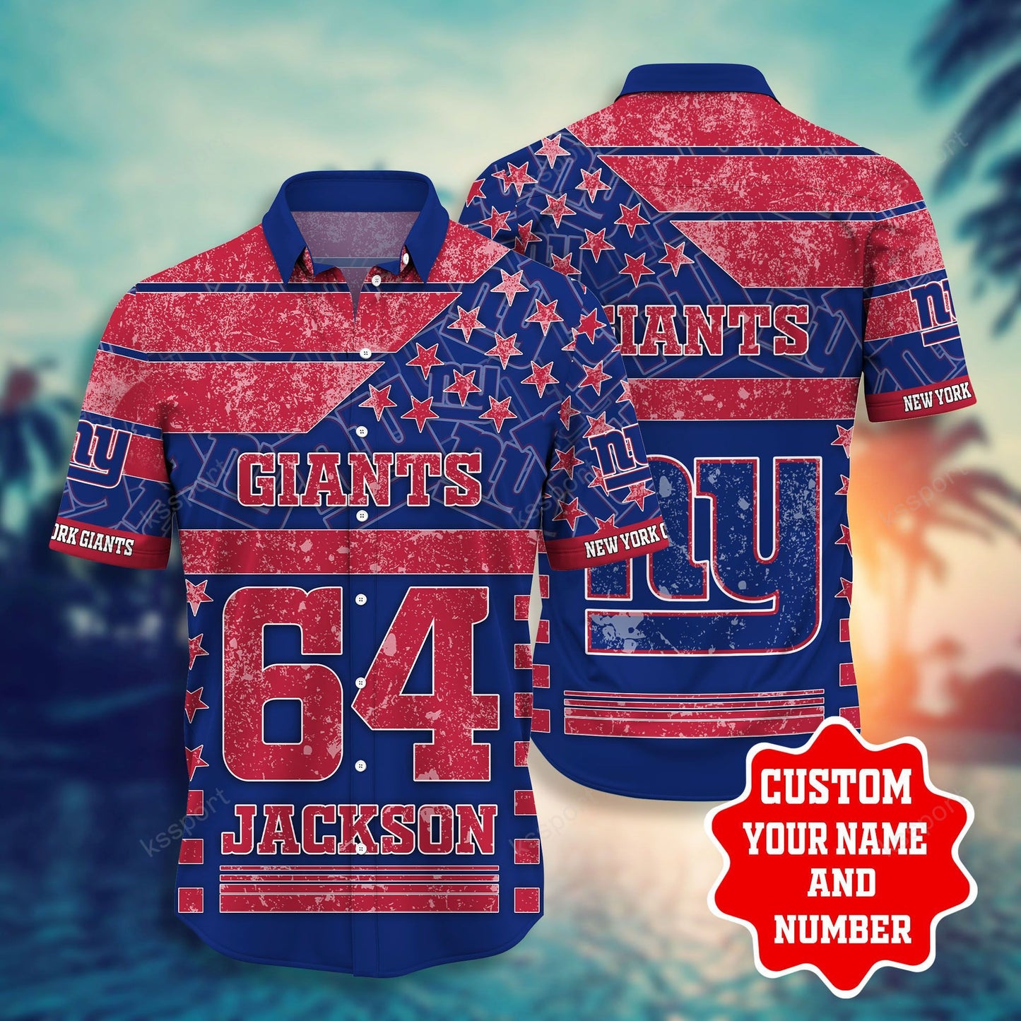 New York Giants Personalized Shirt and Shorts BG241