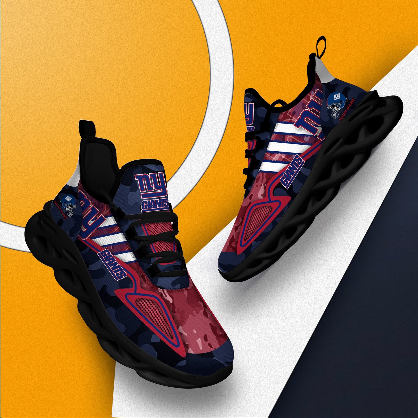 New York Giants Personalized Yezy Running Sneakers BB252