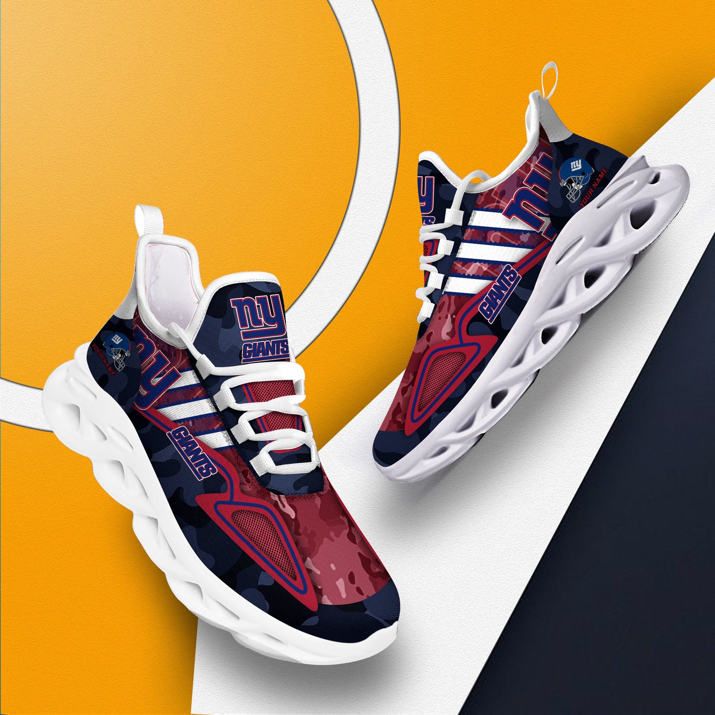 New York Giants Personalized Yezy Running Sneakers BB252