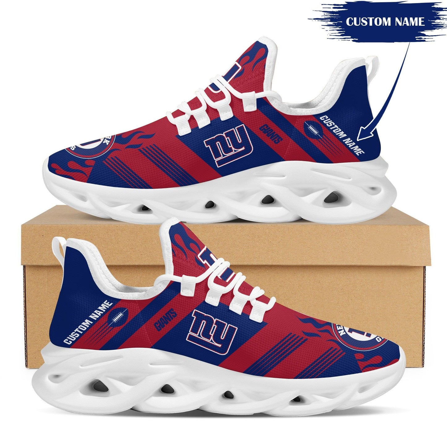 New York Giants Personalized Yezy Running Sneakers BB586