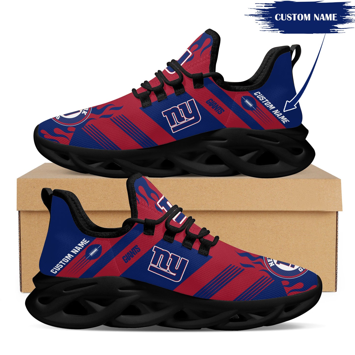 New York Giants Personalized Yezy Running Sneakers BB586