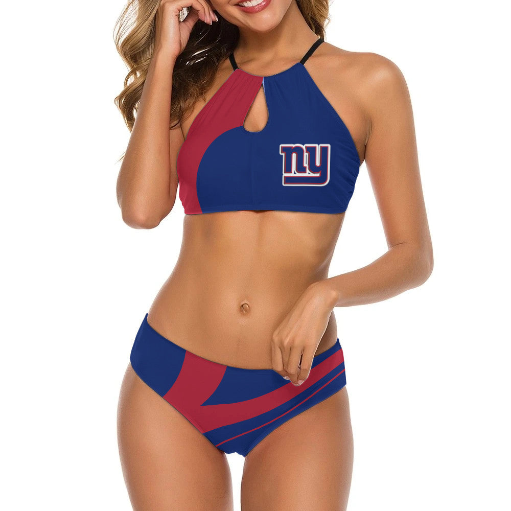 New York Giants Women’s Cami Keyhole One-piece Swimsuit BG49
