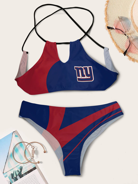 New York Giants Women’s Cami Keyhole One-piece Swimsuit BG49