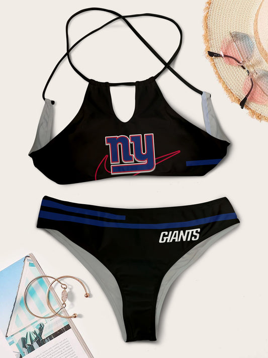 New York Giants Women’s Cami Keyhole One-piece Swimsuit BG54