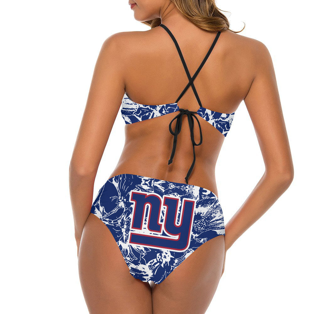 New York Giants Women’s Cami Keyhole One-piece Swimsuit BG62