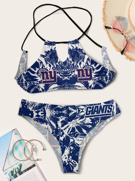 New York Giants Women’s Cami Keyhole One-piece Swimsuit BG62