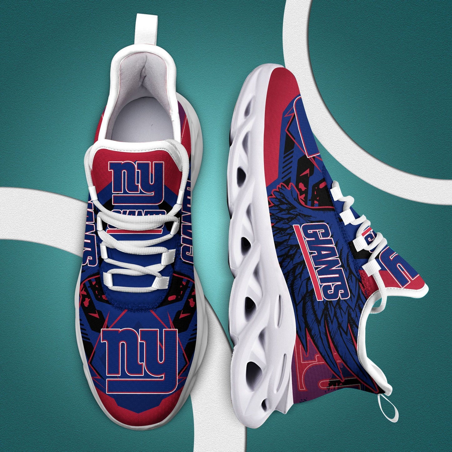 New York Giants Yezy Running Sneakers 198