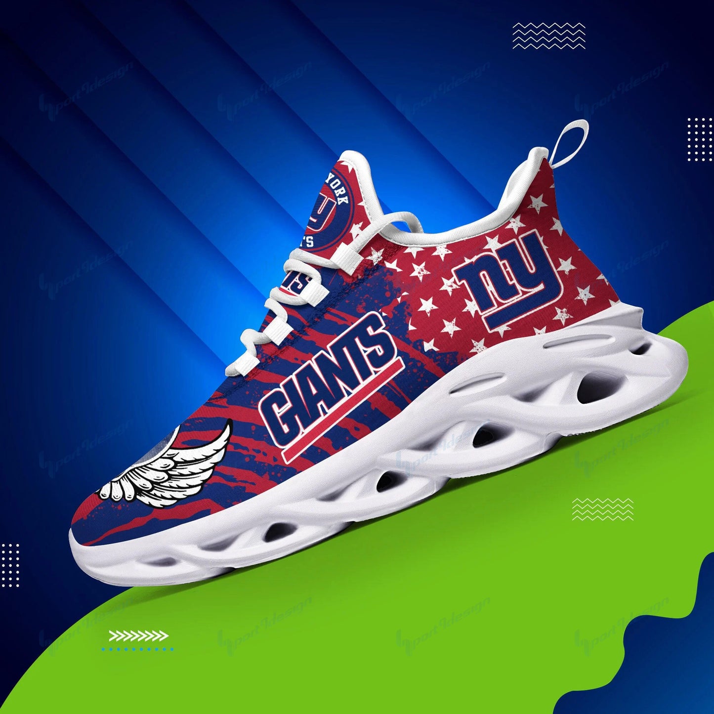 New York Giants Yezy Running Sneakers BB756