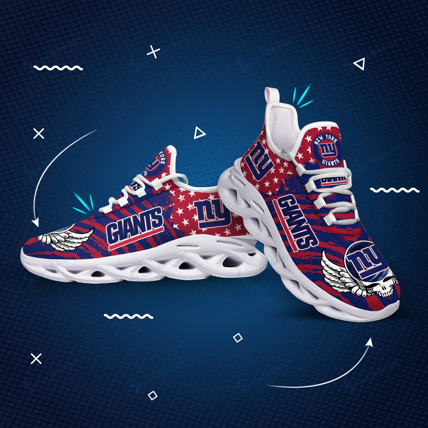 New York Giants Yezy Running Sneakers BB756
