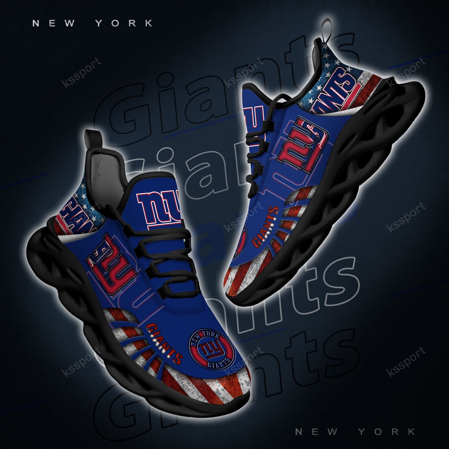 New York Giants Yezy Running Sneakers BG826