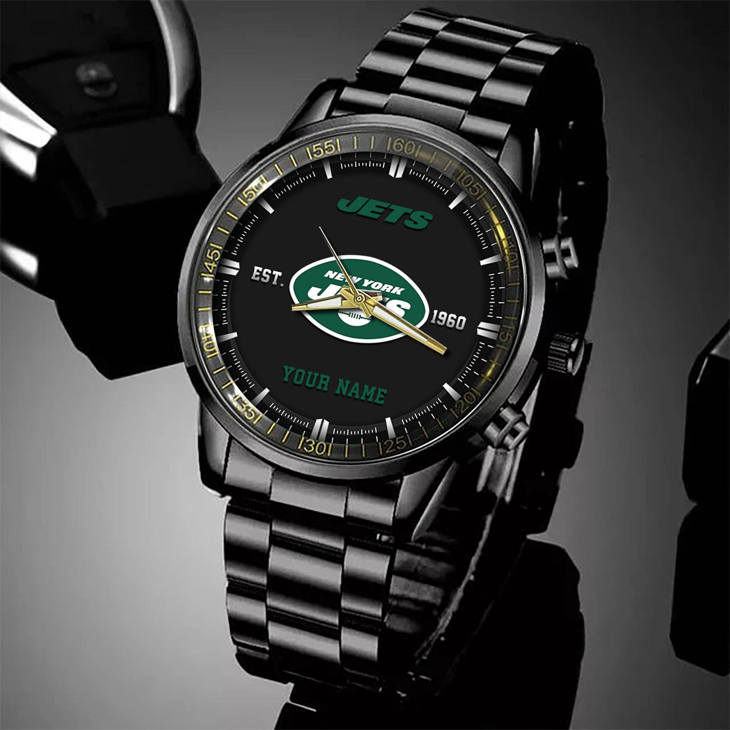New York Jets Black Fashion Watch Gifts For Sport Fans AZWATCH079