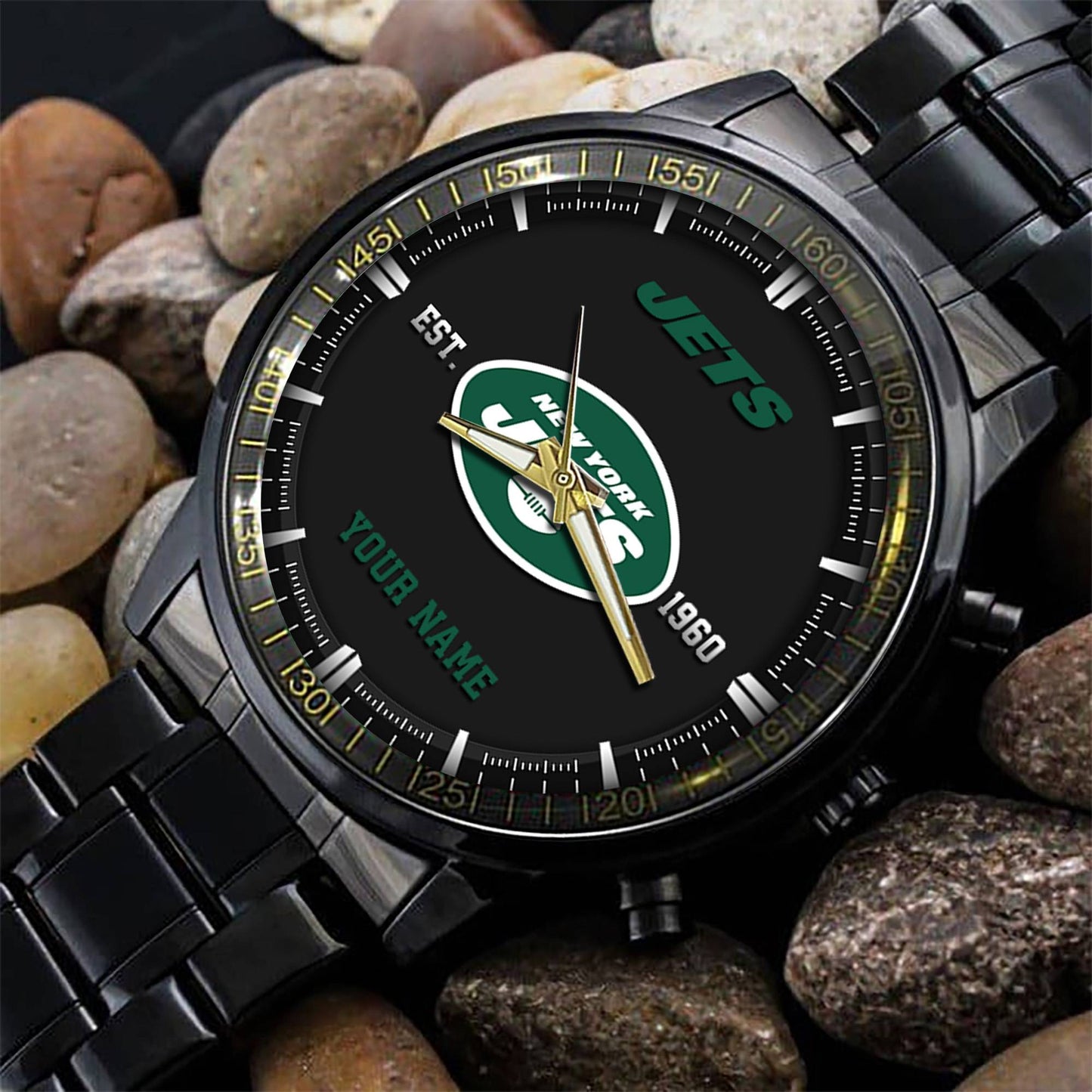 New York Jets Black Fashion Watch Gifts For Sport Fans AZWATCH079
