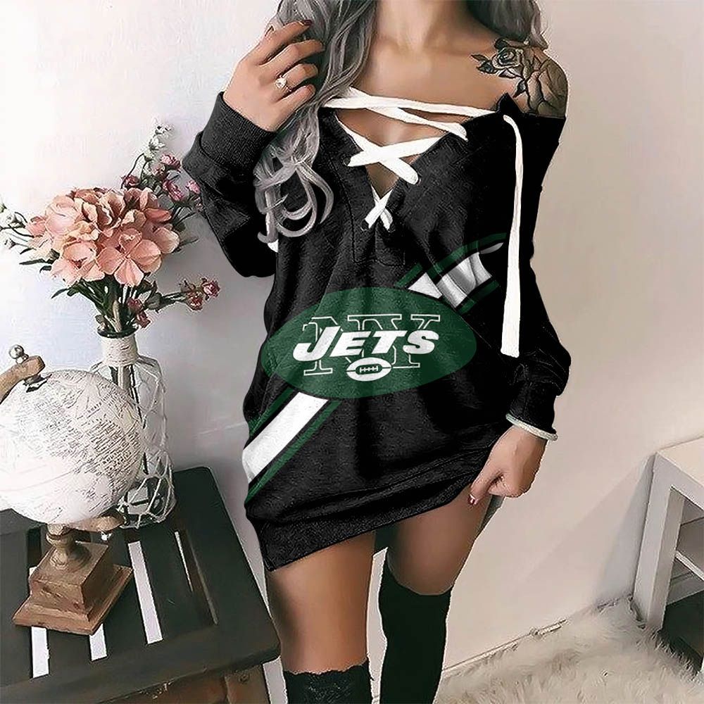 New York Jets Lace-Up Sweatshirt 54
