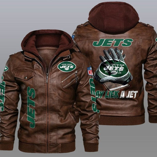 New York Jets Leather Jacket 25