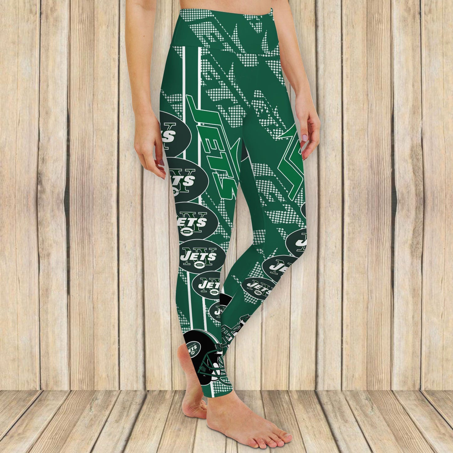 New York Jets Leggings And Cross Tank Top BG22