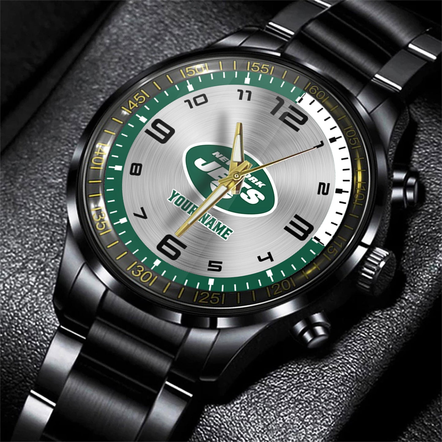 New York Jets Black Fashion Watch Gifts For Sport Fans AZWATCH025